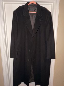 Black Long Wool Overcoat
