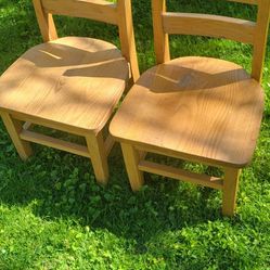 Pair Of Art Craft Mission Oak Children's Chairs $150 For The Pair