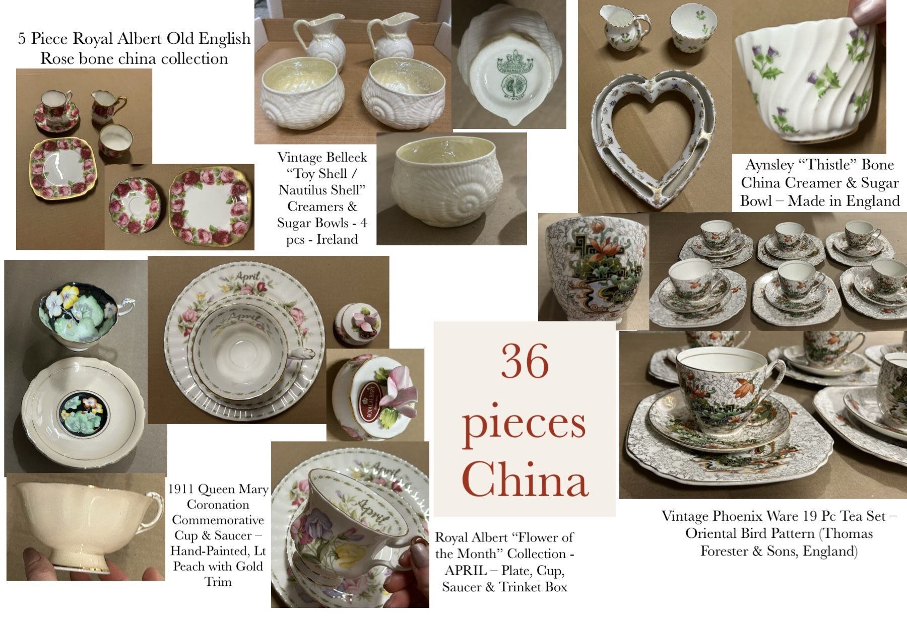 36 Piece Lot of China