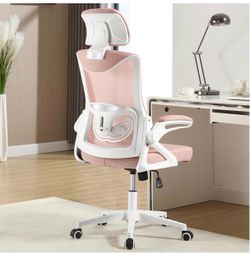 new Ergonomic Office Chair,Ergonomic Desk Chair with Headrest Mesh Computer Chair(Pink) 87-zuo