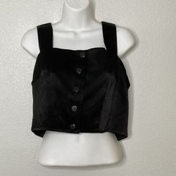 Tempo Paris Cami  Square Neck  Vest  Bustier Black Size L 