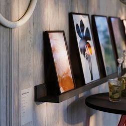 Modern Display Shelf/ Photography Ledge create a whole wall with art and memories