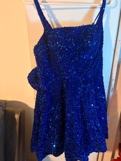 Royal Blue Sequin Mini Dress
