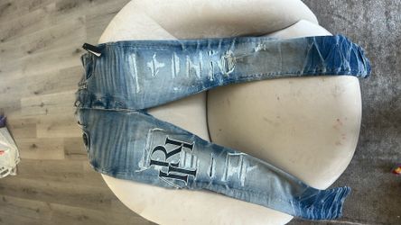 Amiri Staggered Patch Logo Jeans 