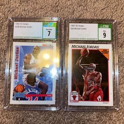 CSG PSA Michael Jordan Lot Of 2 Graded Cards Rare 
