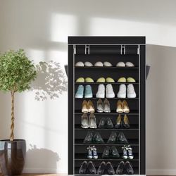 8 Tier Shoe Rack with Dust Cover - of Shoes