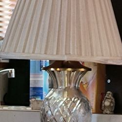 Small Crystal Table Lamp With Shade