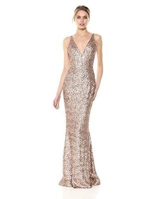 Dress The Population Harper Sequin Dress Rose Gold