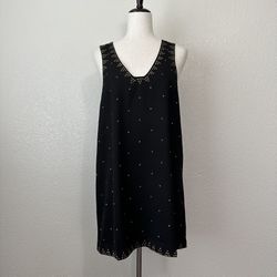 Free People Soho Studded Black Shift Dress