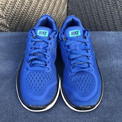 Nike Boy's Kids Flex 2017 RN Blue/Black GS Sneakers Running Shoes Size 3.5