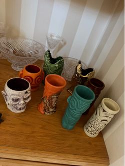 8 Tiki  mugs