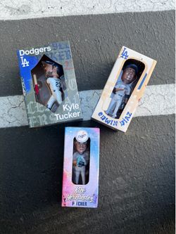 Los Angeles Dodgers Edwin Díaz, Kyle Tucker Kike hernandez pitcher bobblehead trade