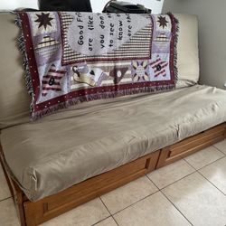 Solid Wood futon/Queen Bed