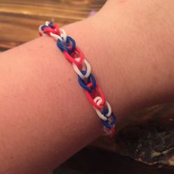 4th Of July Rainbow Loom Bracelet