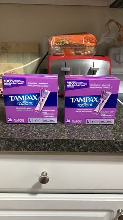 Tampax Radiant “Light “ Tampons -2 Items !($17.88+ Value )
