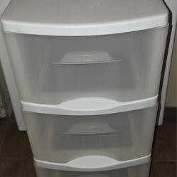 3-Drawer Plastic Storage On Wheels 
