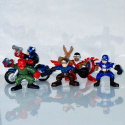 Marvel Superhero Squad Captain America, Bucky, Falcon, Red Skull Mini Figures - 5 Pcs $10 Each 