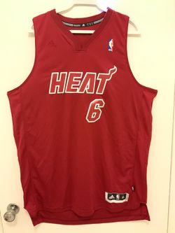 Vintage Adidas Miami Heat LeBron James #6 Christmas Day 2012 NBA Jersey Large