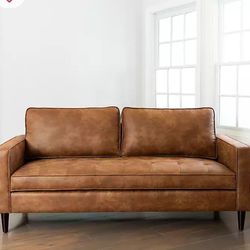 Brown faux leather Couch