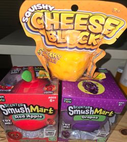 Viral RMS Smushmart scented Big Apple and Grapes , bonus stretchy cheese block NEW