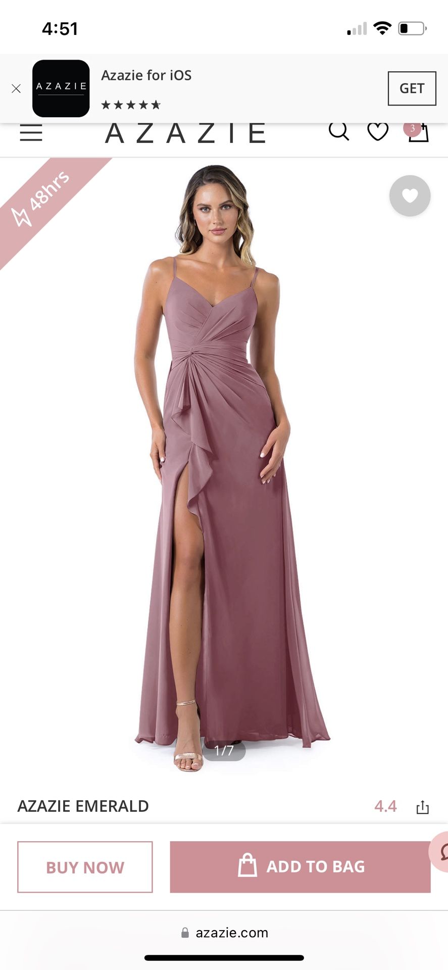 Azazi chiffon dress 4-6