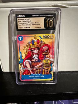One Piece Monkey D. Luffy Tournament Promo 2nd Anniversary CGC Pristine 10