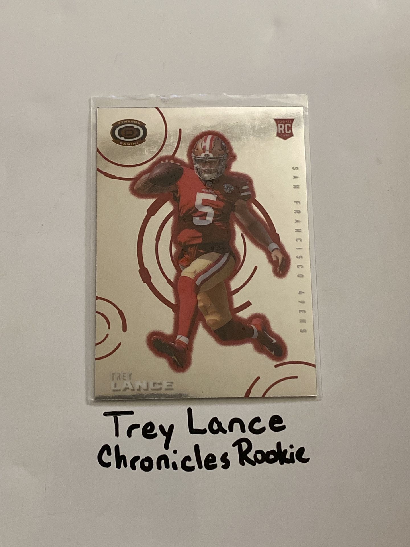Trey Lance Los Angeles Chargers QB Chronicles Rookie Card.