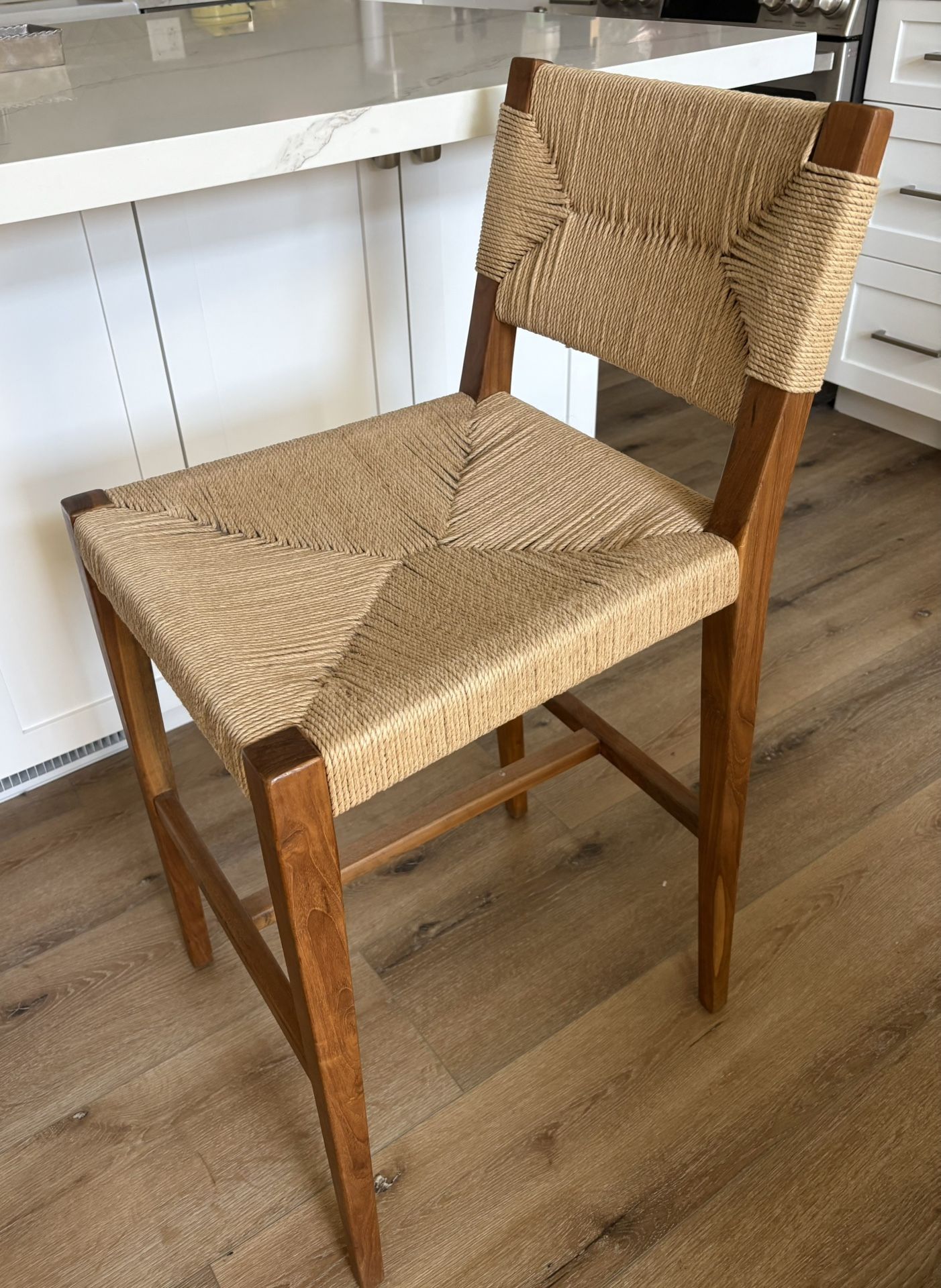 Counter Stool - Woven, Natural Brown