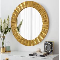 New Round Gold Decorative Mirror