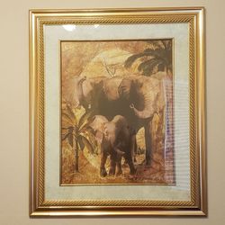Beautiful glass framed picture