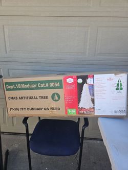 Holiday Time 7ft White Pre-Lit Christmas Tree