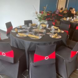 Black Chair Covers (Spandex - Fitted).