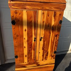 Vintage Jasper Cedar Co Wardrobe Armoire Solid Cedar MCM Philadelphia 1950s