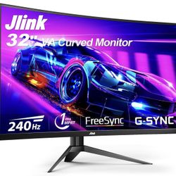 Jlink 32-Inch Curved Gaming Monitor up to 240Hz,1080P Computer Monitor F32FP1k NEW