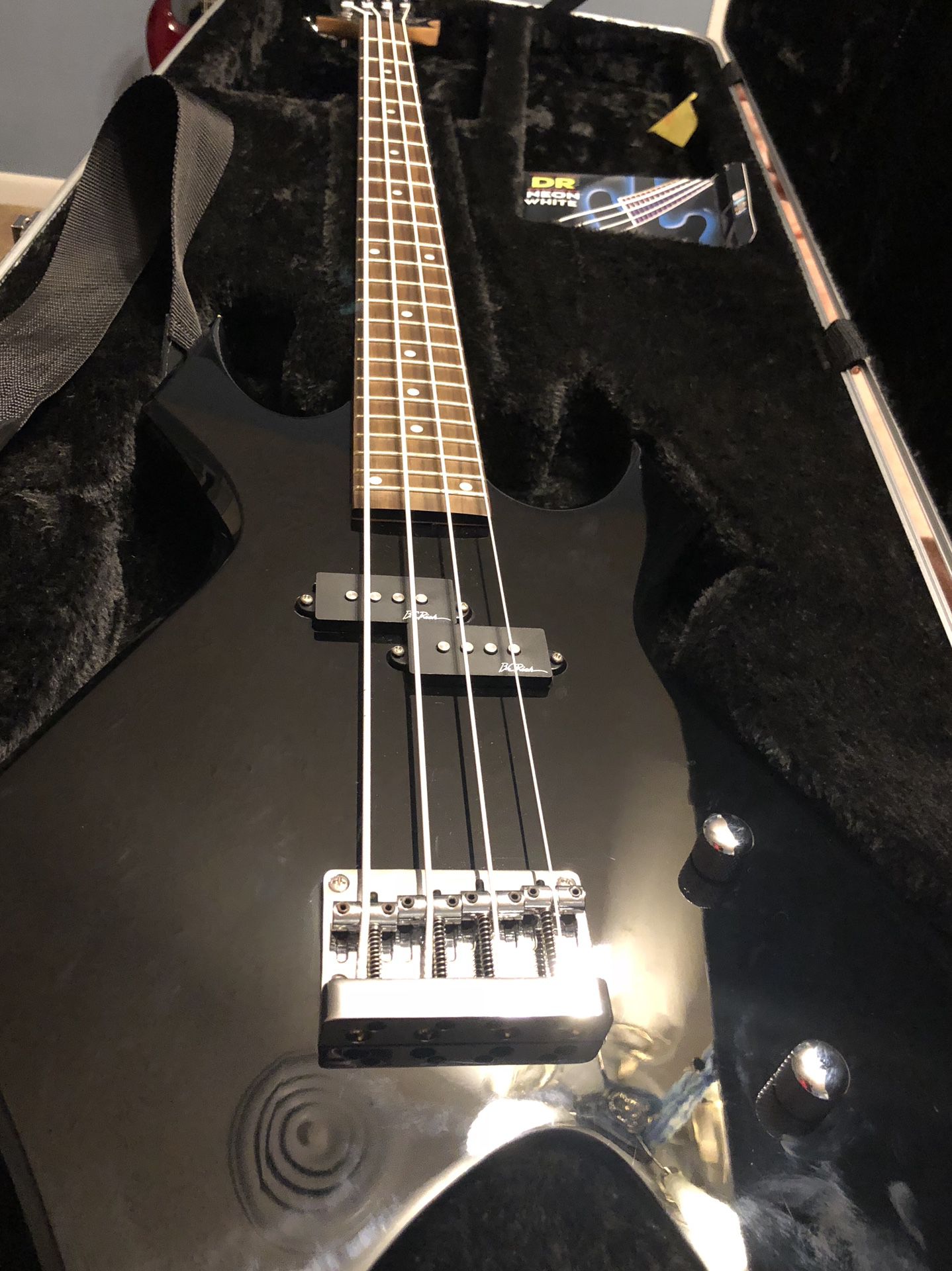 Bc Rich Warlock Bass Guitar with custom case