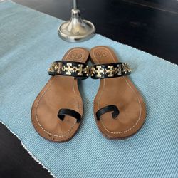 Tory Burch Val Black Patent Leather Size 6.5
