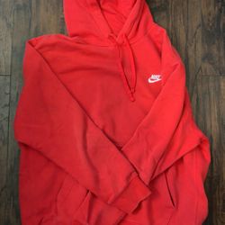 Red Nike hoodie