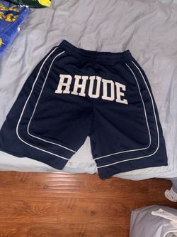 Rhude Baggy Collegiate Logo Short 'Blue'