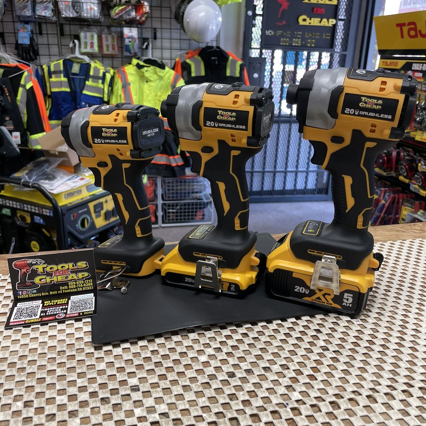 TFC Cordless Brushless Impact Driver 3 Speed (Tool Only)(compatible w/ DEWALT 20v Batteries $69 EACH