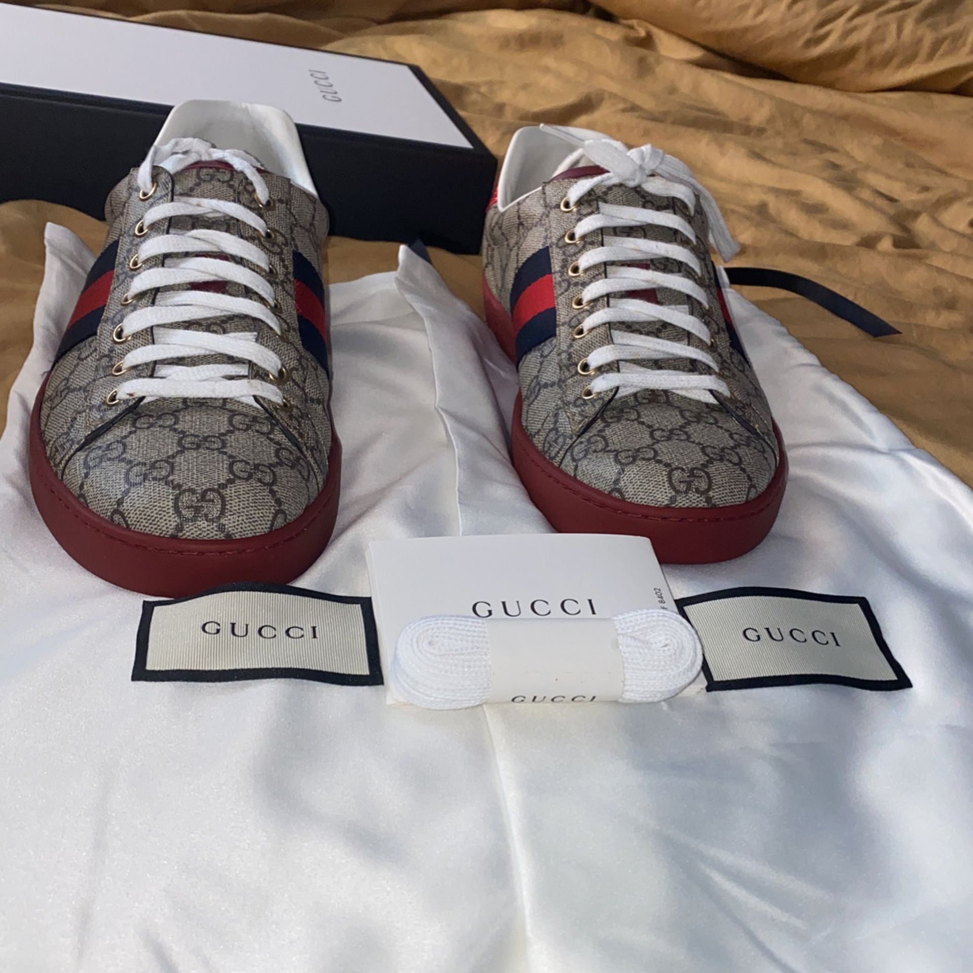 Gucci Men’s Ace GG Supreme Sneaker Size 12