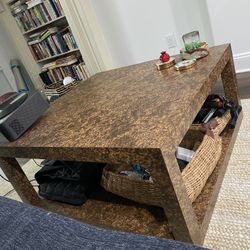 Large burlwood Coffee Table