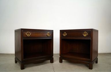 Pair of 1970’s Mid Century Hollywood Regency Nightstands
