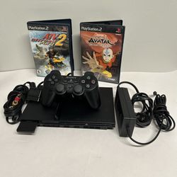 TESTED Sony PlayStation Slim 2 SCPH- 70012 Bundle With Memory, Controller, Games