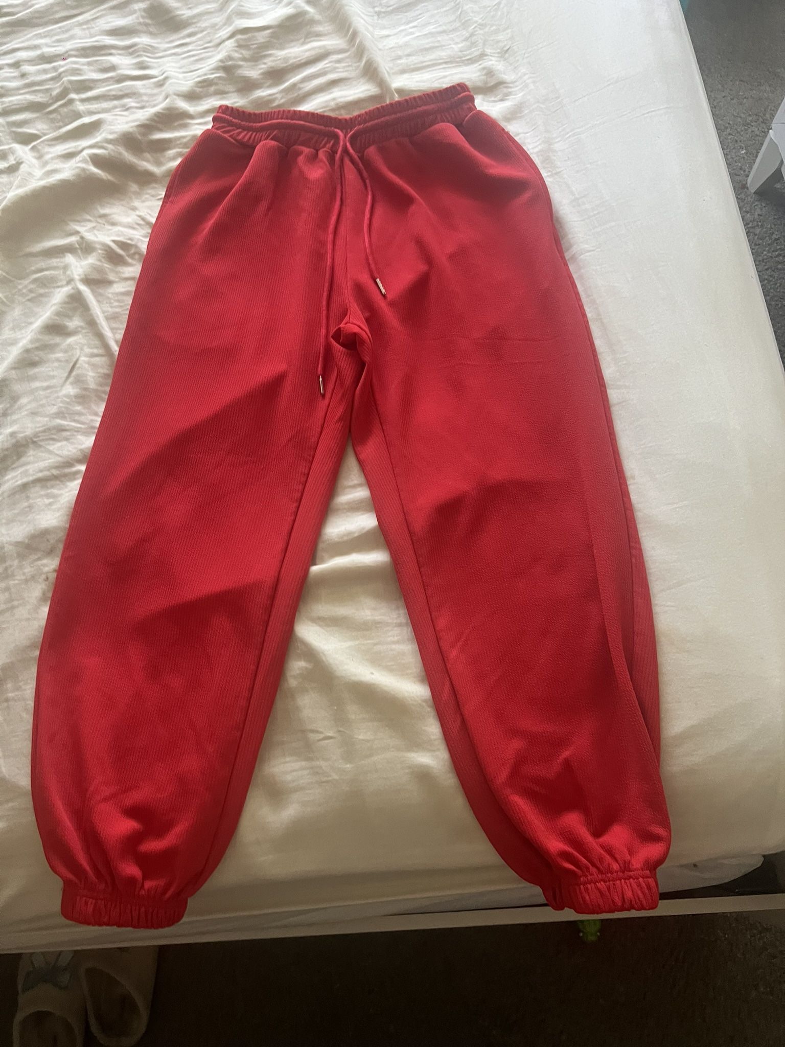 Red Jogger Sweatpants - Size M (Used)