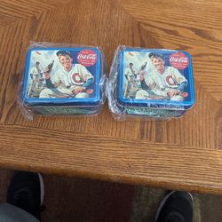 Coca-Cola baseball tins