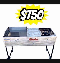 24" Griddle With 3 Warming Trays High Pressure Burner For Pots | Includes Hose With Regulator
