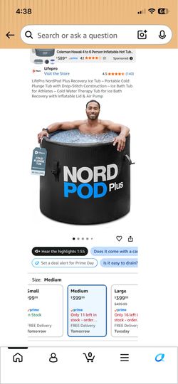 ❄️ LifePro NordPod Plus Recovery Ice Tub $399 on Amazon – Brand New
