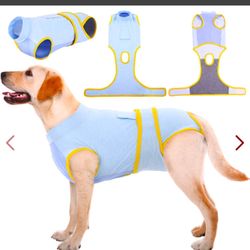Kuoser Recovery Suit For Dogs Cats After Surgery, Professional Pet Recovery Shirt Dog Abdominal Wounds Bandages, Substitute E-Collar & Cone,Prevent Li