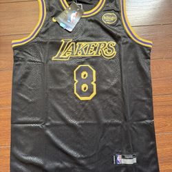Nike Youth L Lakers Kobe Bryant Swingman Jersey Black Mamba 8 24 NWT Embroidered