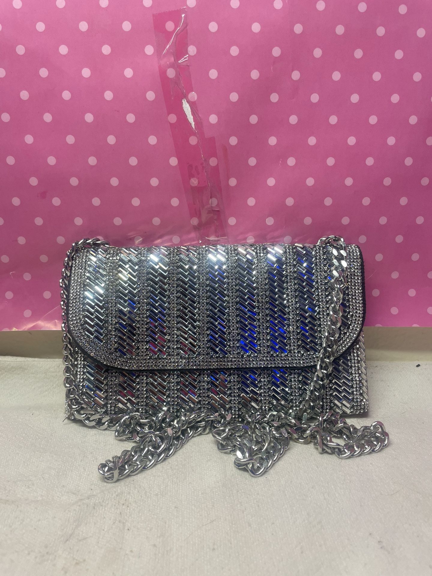 Silver Rhinestone Bag